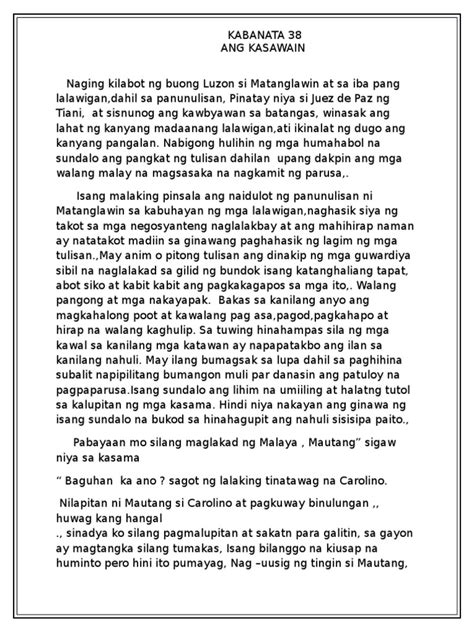 Kabesang Tales Buong Pangalan .